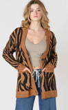 Room 34 Oversized Tiger Print Cardigan