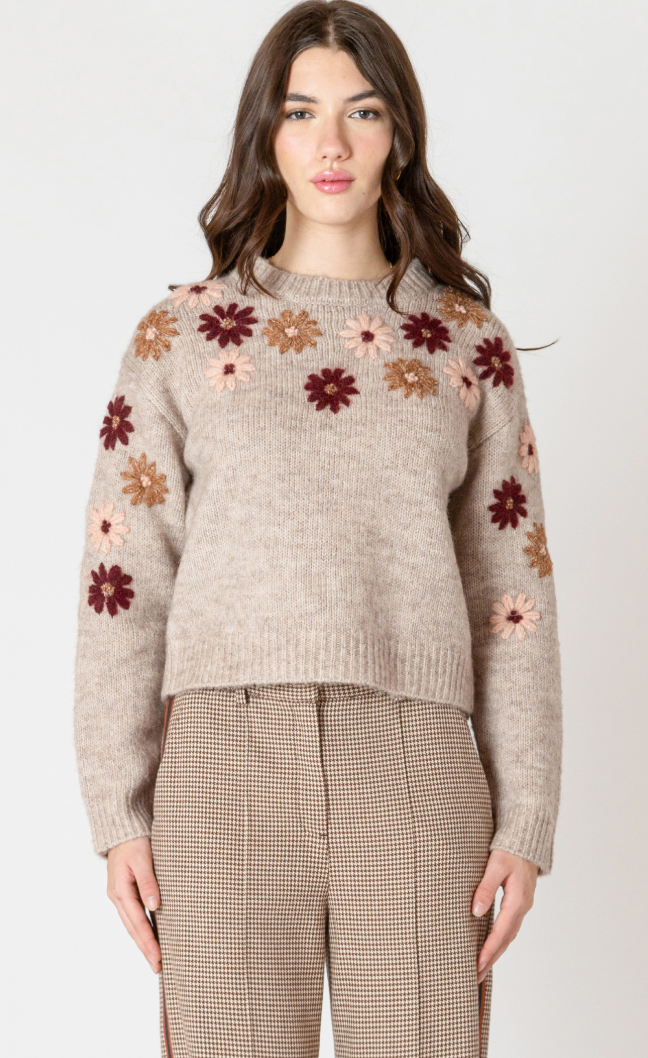 Black Tape Floral Meadow Pullover