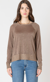 Black Tape Lurex Sweater Taupe Shimmer