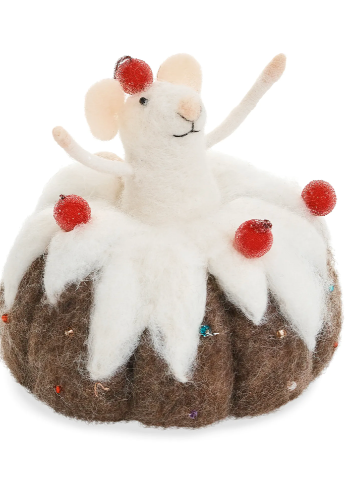 ADV Mouse In Cake Decor Brown