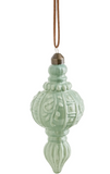 ADV Glass Drop Ornament Round Shape Mint Green