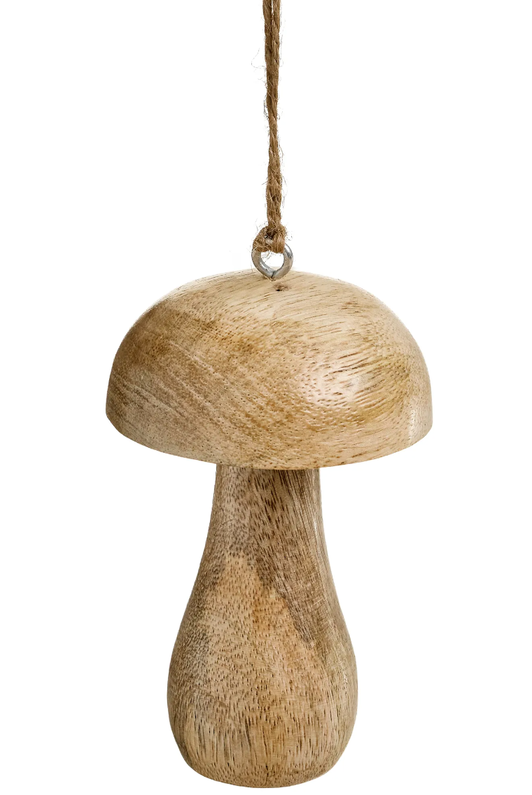 ADV Wood Mushroom Ornament