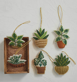 Creative Co Op Beaded Potted Plant Ornament
