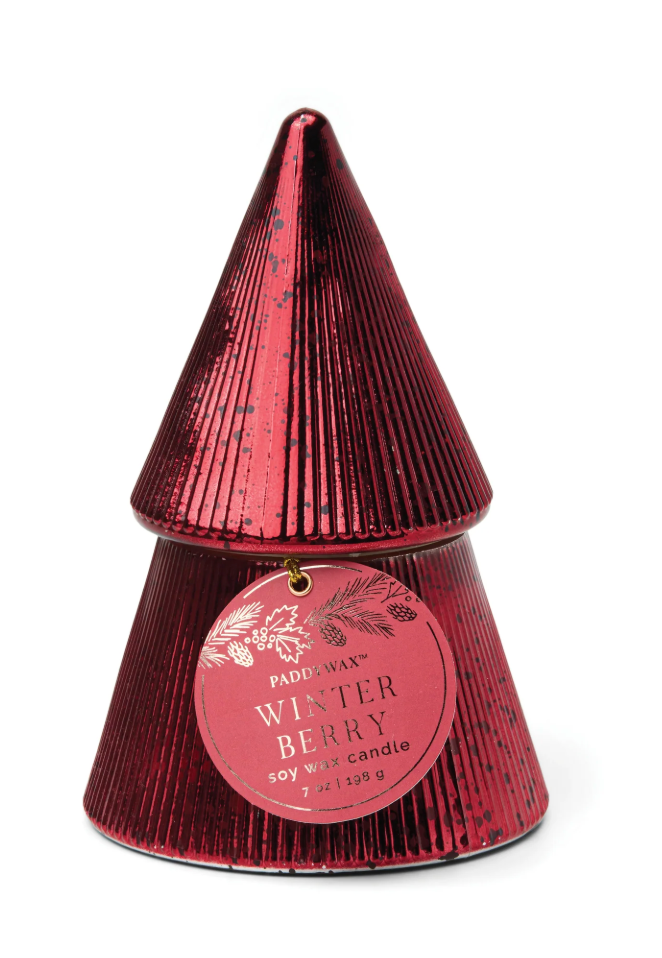 Paddywax Mercury Tree Candle Winter Berry Red