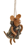 ADV Felt Gingerbread Mice Ornament