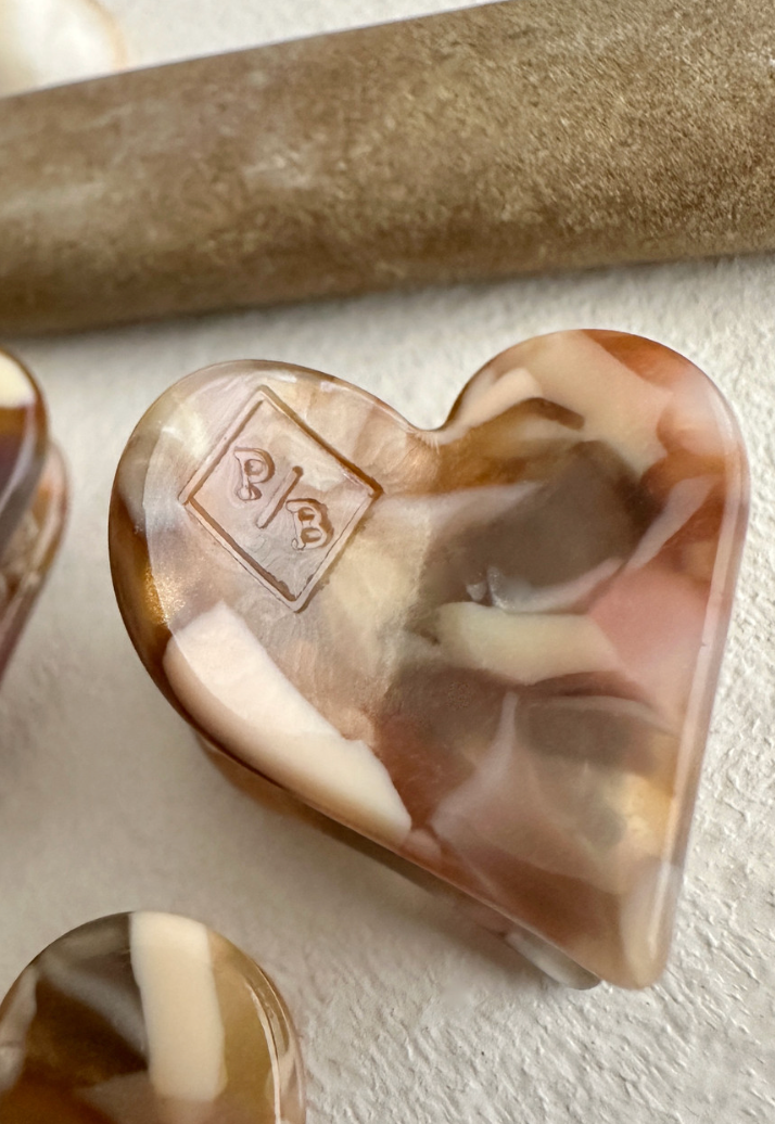 Pika & Bear Inima Heart Mini Clip Peach Pitt