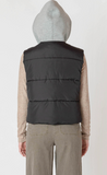 Room 34 Hooded Puffer Vest Black
