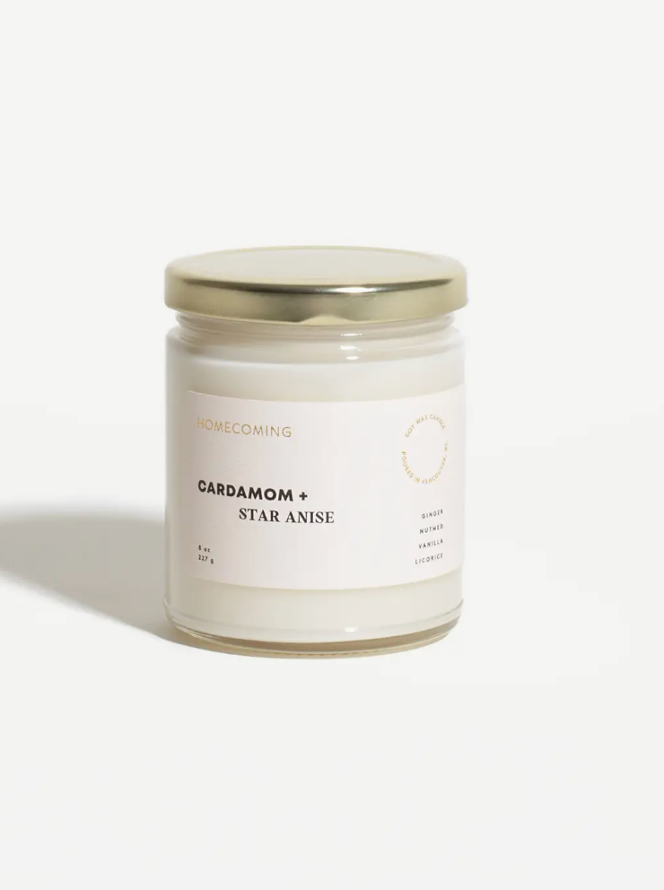 Homecoming Cardamom + Star Anise Candle