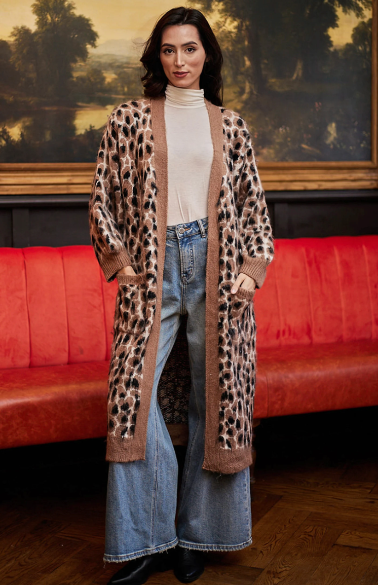 Angeleye Primrose Hill Cardigan Leopard