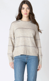 Dex Stripe Sequin Sweater Light Oat