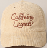 Fashion City Caffeine Queen Cord Cap Sand