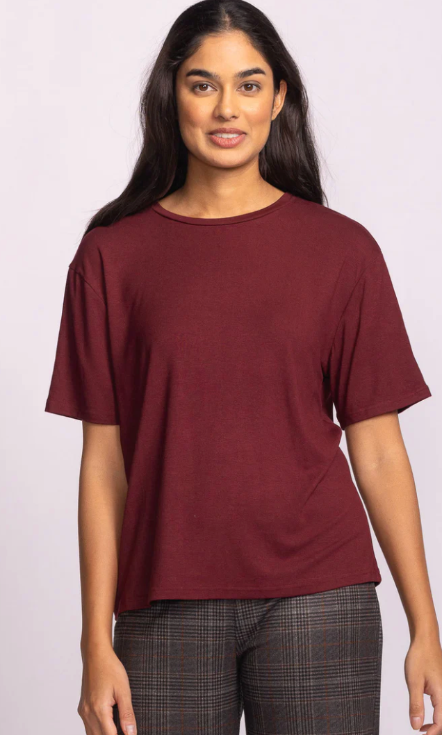 Pink Martini Camilla Tee Burgundy