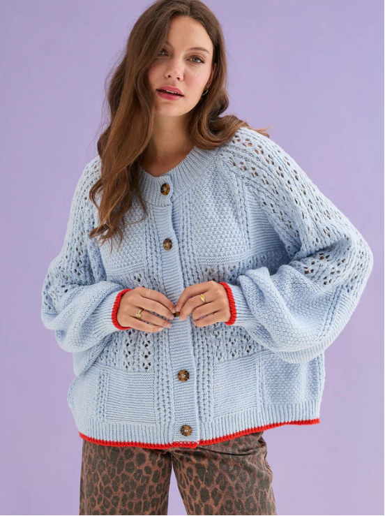Cara & The Sky Brigit Cardigan Blue