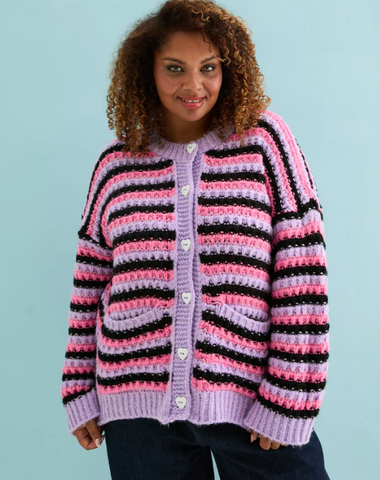 Cara & The Sky Bernice Cardigan Lilac