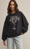 Z Supply Espresso Martini Oversized Sweatshirt Black