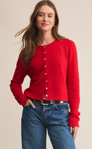 Z Supply Medina Cardigan Festive Red