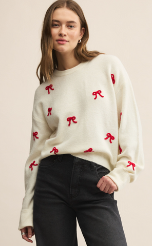 Z Supply Tie The Ribbon Sweater Warm White