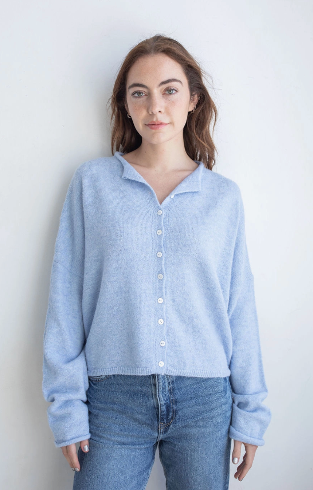 Things Between Piper Cardigan Ice Blue