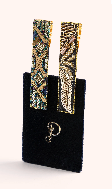 Powder Hair Bars Midnight 1920s Sparkle