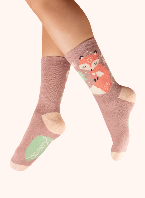 Powder Womens Socks Scandi Fox Mocca