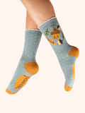 Powder Womens Socks Happy Acorn Ice