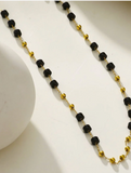 Hackney Nine Santa Cruz Necklace Gold Black Onyx