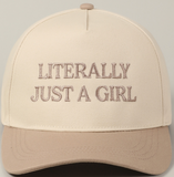 Fashion City Literally Just A Girl Cap Beige