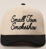 Fashion City Small Town Smokeshow Cord Cap Black