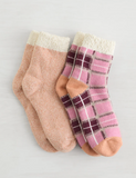 Lemon 2pk Snow Day Low Cut Socks Peach