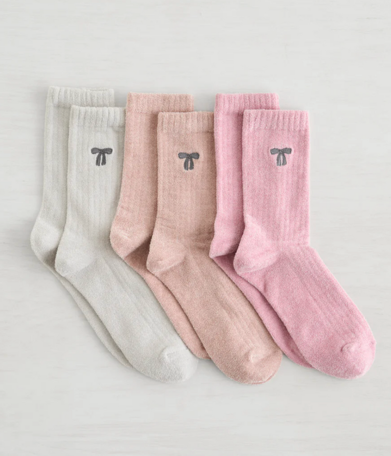 Lemon Velvet Cozy Crew Pink Combo