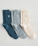 Lemon Velvet Cozy Crew Blue Combo