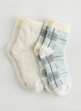 Lemon 2pk Snow Day Low Cut Socks Blue