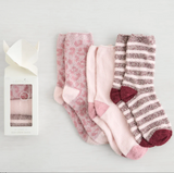 Lemon Tootsie Roll Crew Socks Pink