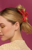 Kitsch Grinch Bow Clip Red