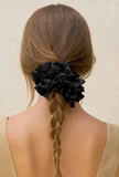 Kitsch Ruffle Scrunchie Black