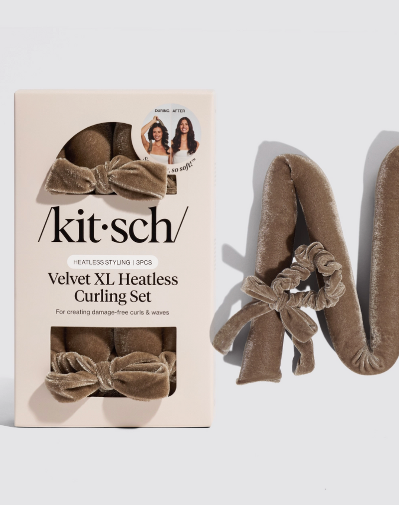 Kitsch Velvet Heatless Curling Set Eucalyptus