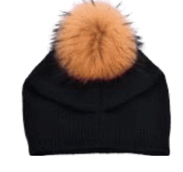 Prenelove Evelyn Pom Beanie Black