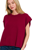 ZENANA Margo Sweater Vest Cabernet