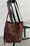 ZENANA Bucket Tote Bag Leopard