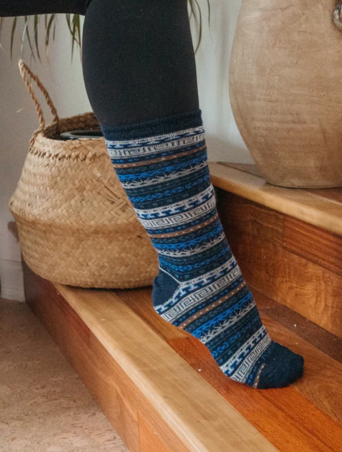 Pokoloko Crew Alpaca Socks Lapis Lazuli