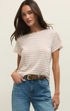 Z Supply Tourist Tee Stripe Natural Heather