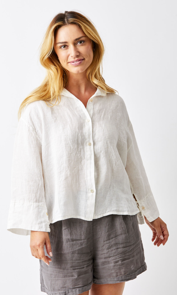 Suzy D Lago Button Shirt Snow White