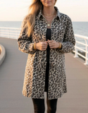 Weslynn Collective Ash Denim Shirt Dress Cheetah
