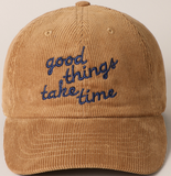 Fashion City Good Things Cord Cap Tan