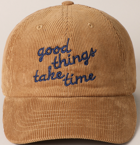 Fashion City Good Things Cord Cap Tan