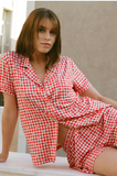 Z Supply Gingham PJ Top Kiss Me Red