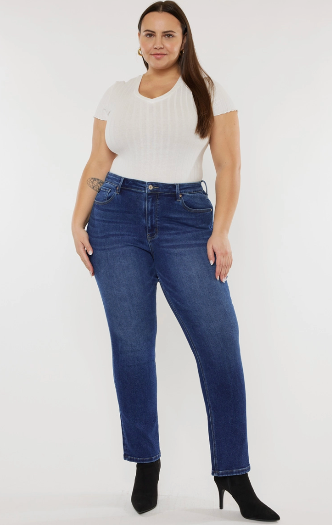 Kancan Janna Slim Straight Jean Plus Dark Wash