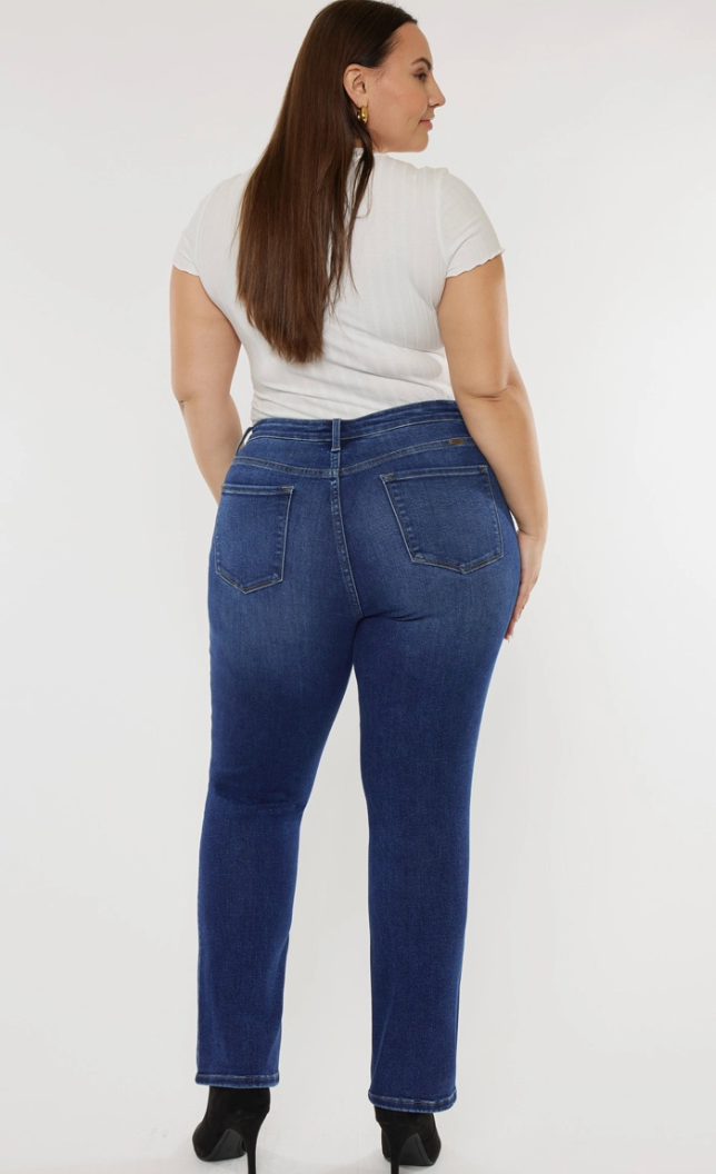 Kancan Janna Slim Straight Jean Plus Dark Wash