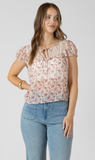 Dex Lace Tie Front Top Floral Vine