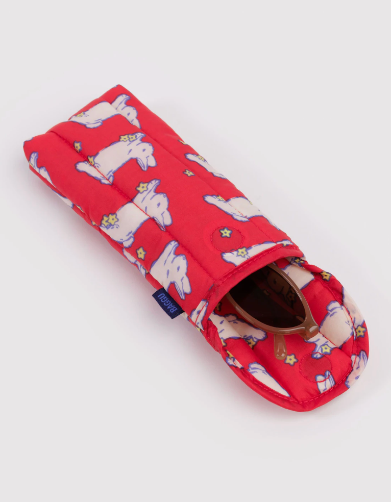 Baggu Puffy Glasses Case Bunnies